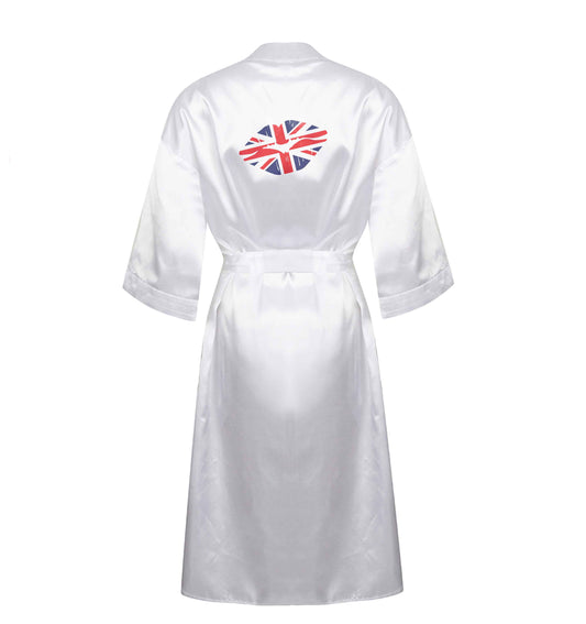British flag kiss XL/XXL white ladies dressing gown size 16/18