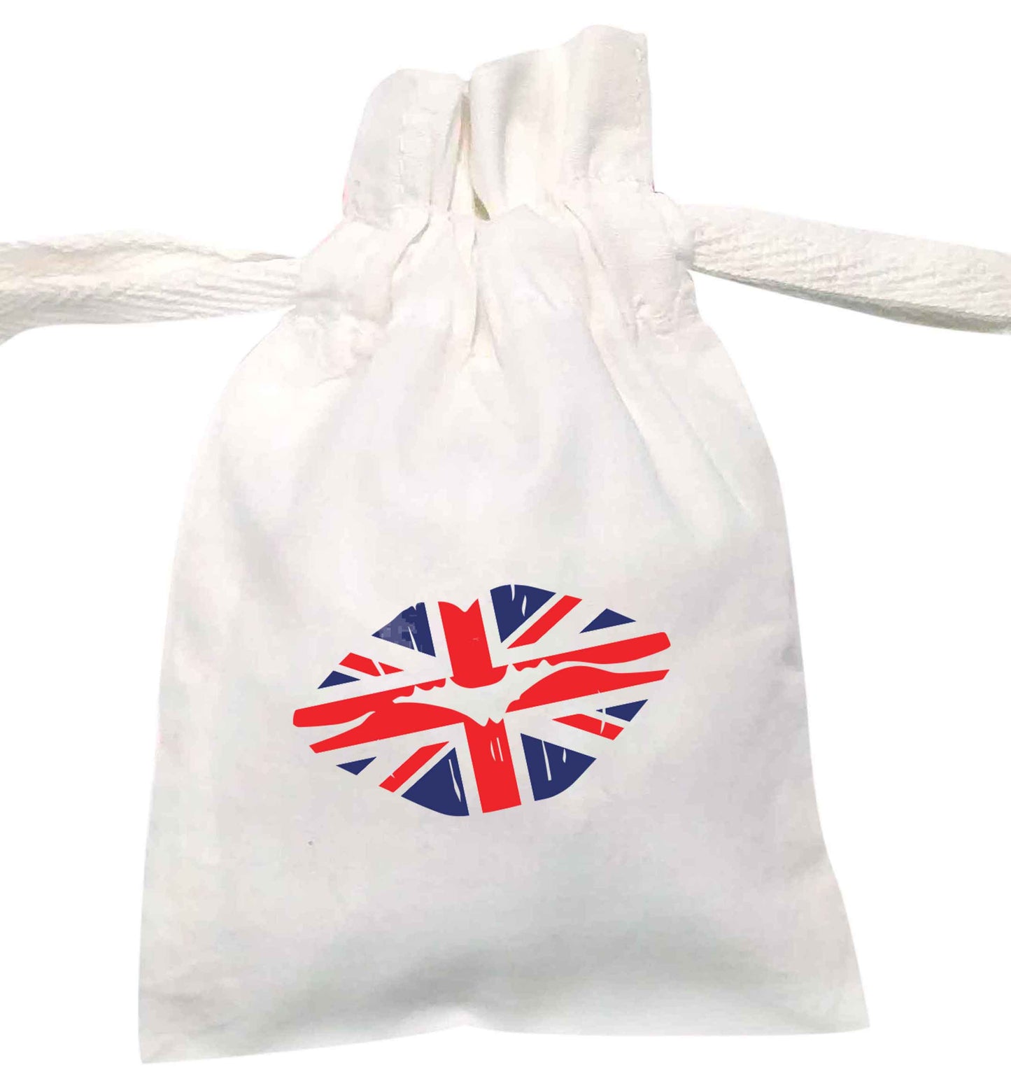 British flag kiss | XS - L | Pouch / Drawstring bag / Sack | Organic Cotton | Bulk discounts available!