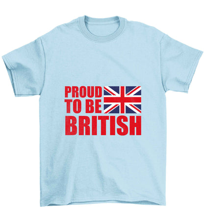 Proud to be British Children's light blue Tshirt 12-13 Years