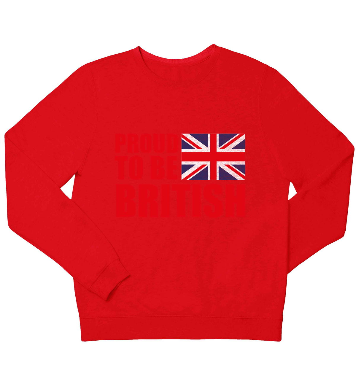 Proud to be British children's grey sweater 12-13 Years