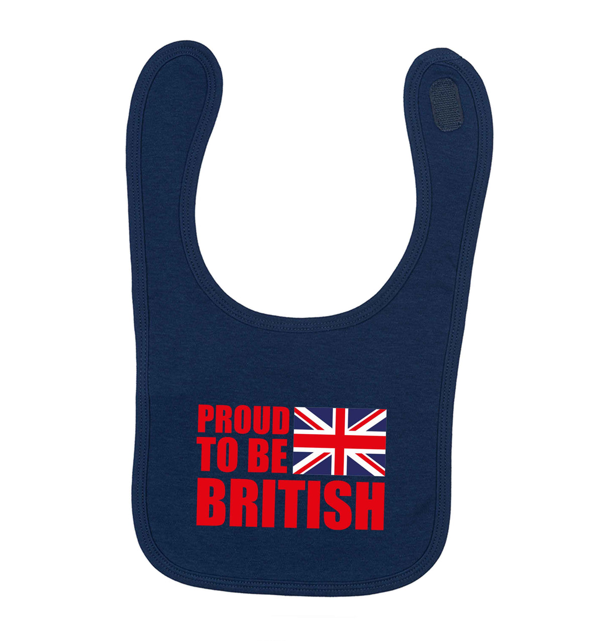 Proud to be British navy baby bib
