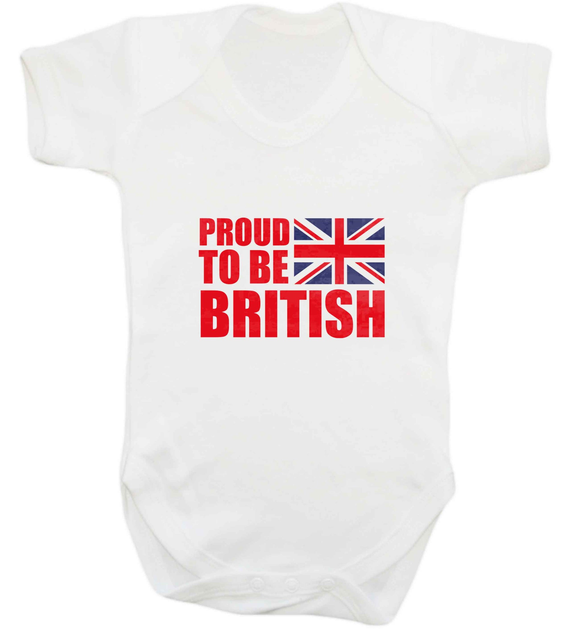 Proud to be British baby vest white 18-24 months