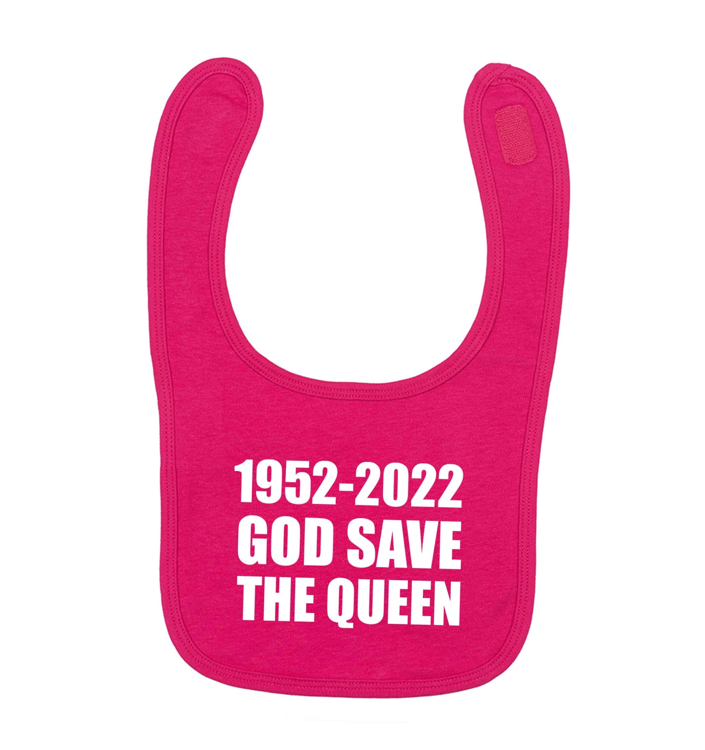God save the queen dark pink baby bib