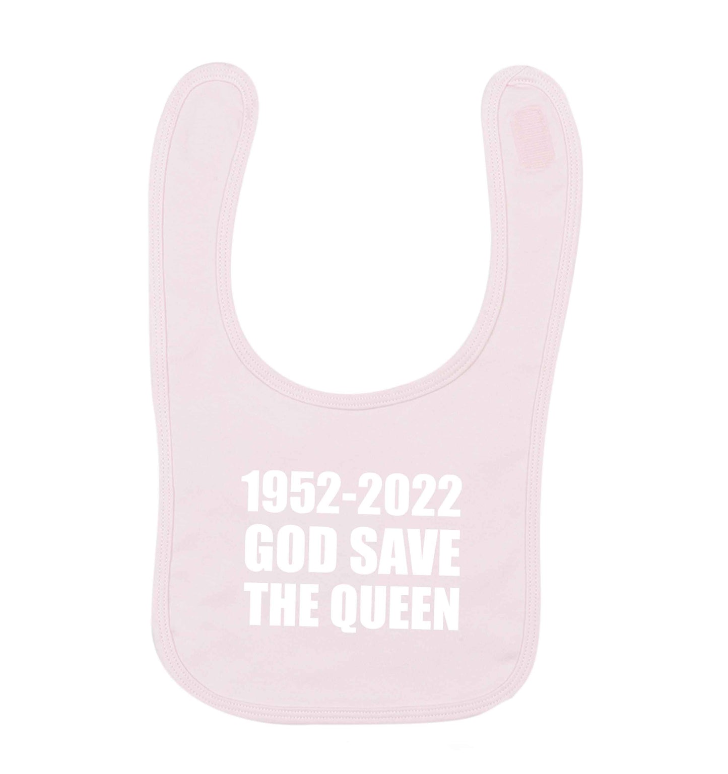 God save the queen pale pink baby bib