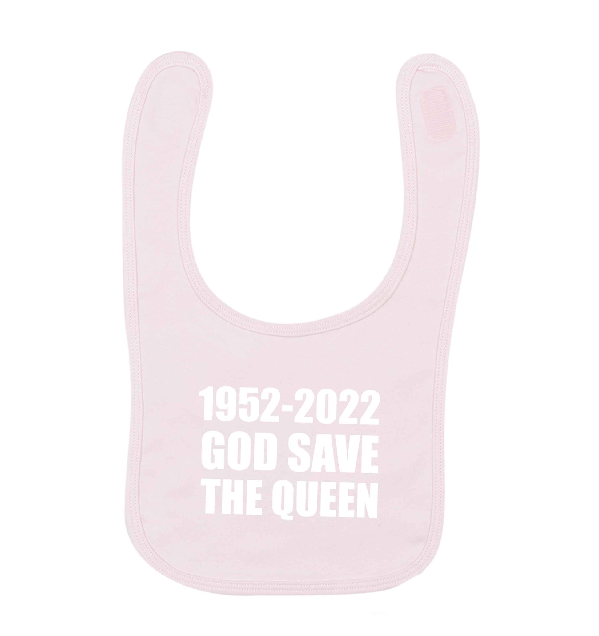 God save the queen pale pink baby bib
