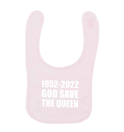 God save the queen pale pink baby bib