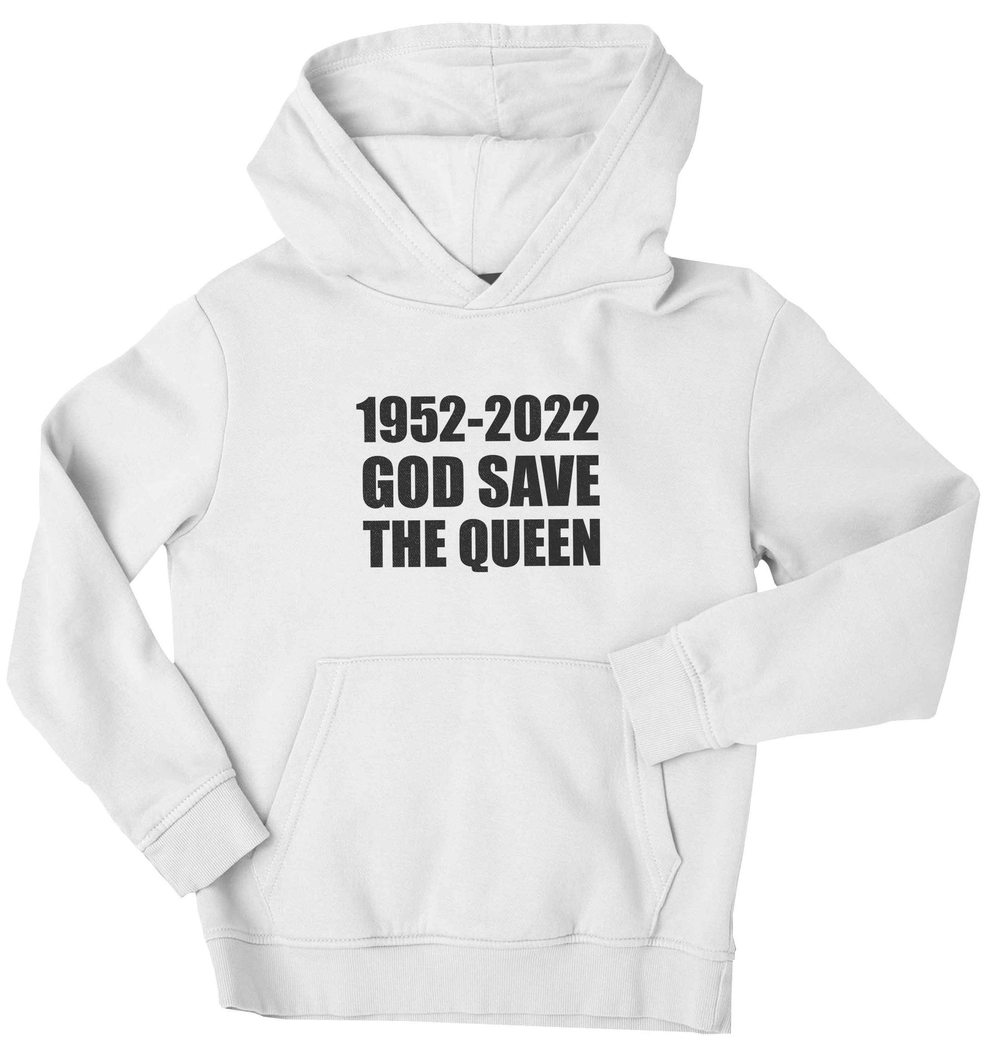 God save the queen children's white hoodie 12-13 Years