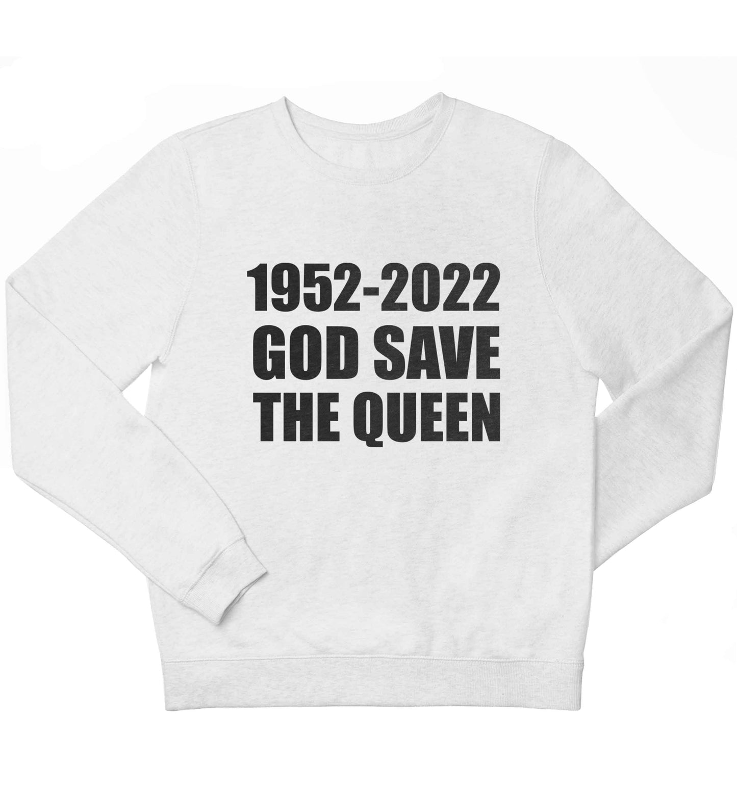 God save the queen children's white sweater 12-13 Years