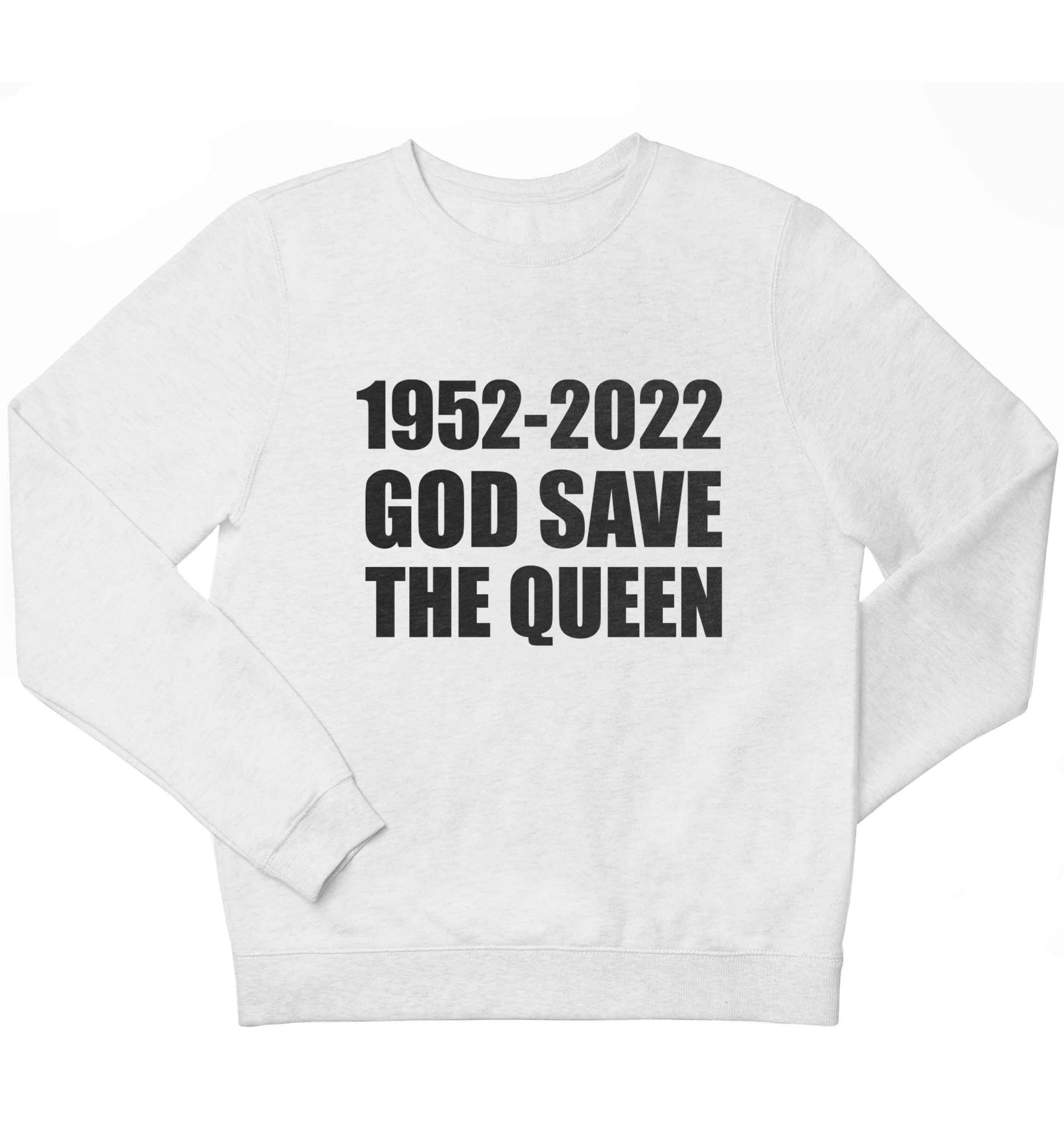God save the queen children's white sweater 12-13 Years