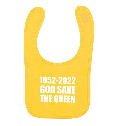God save the queen yellow baby bib