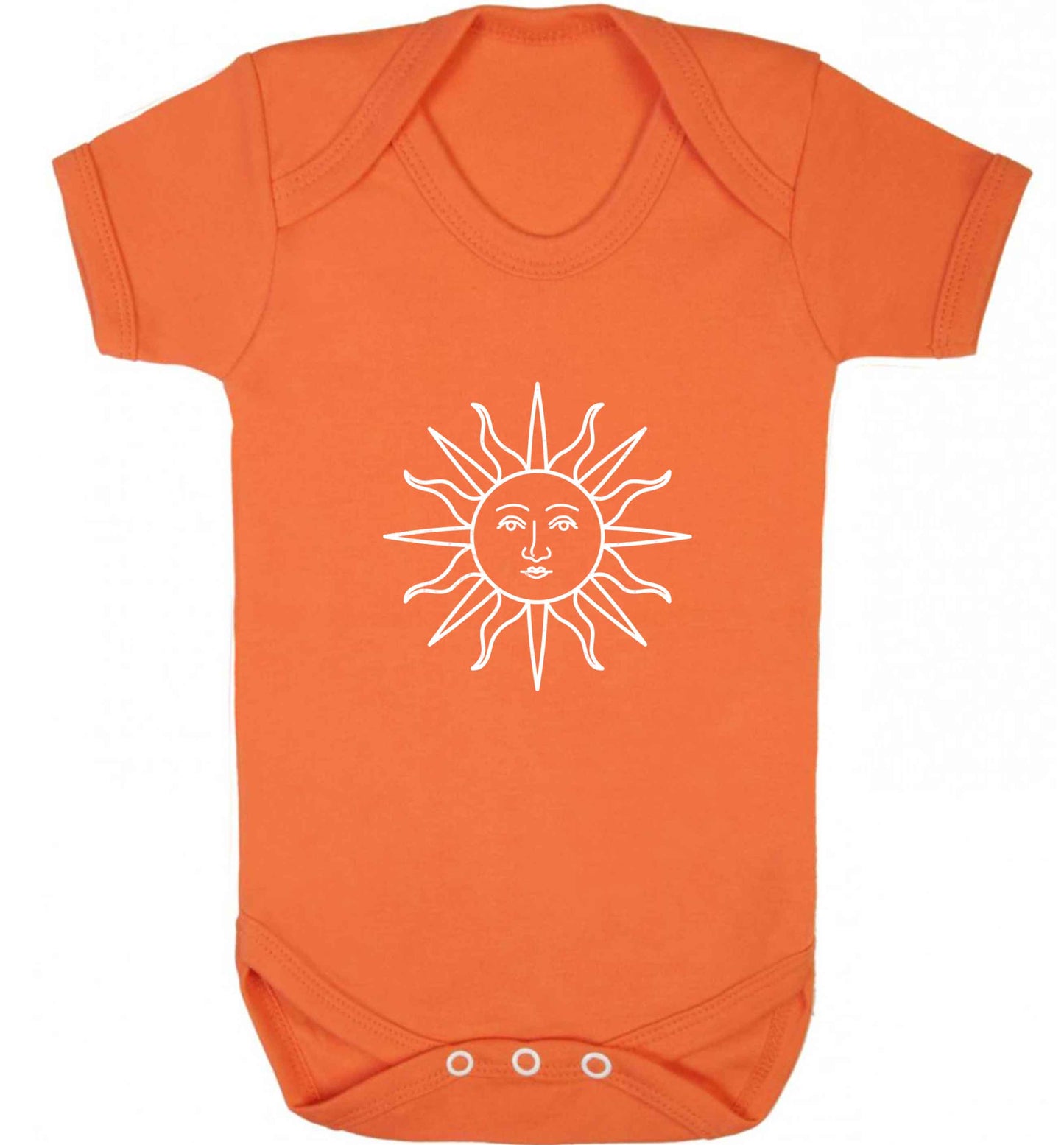 Sun face illustration baby vest orange 18-24 months