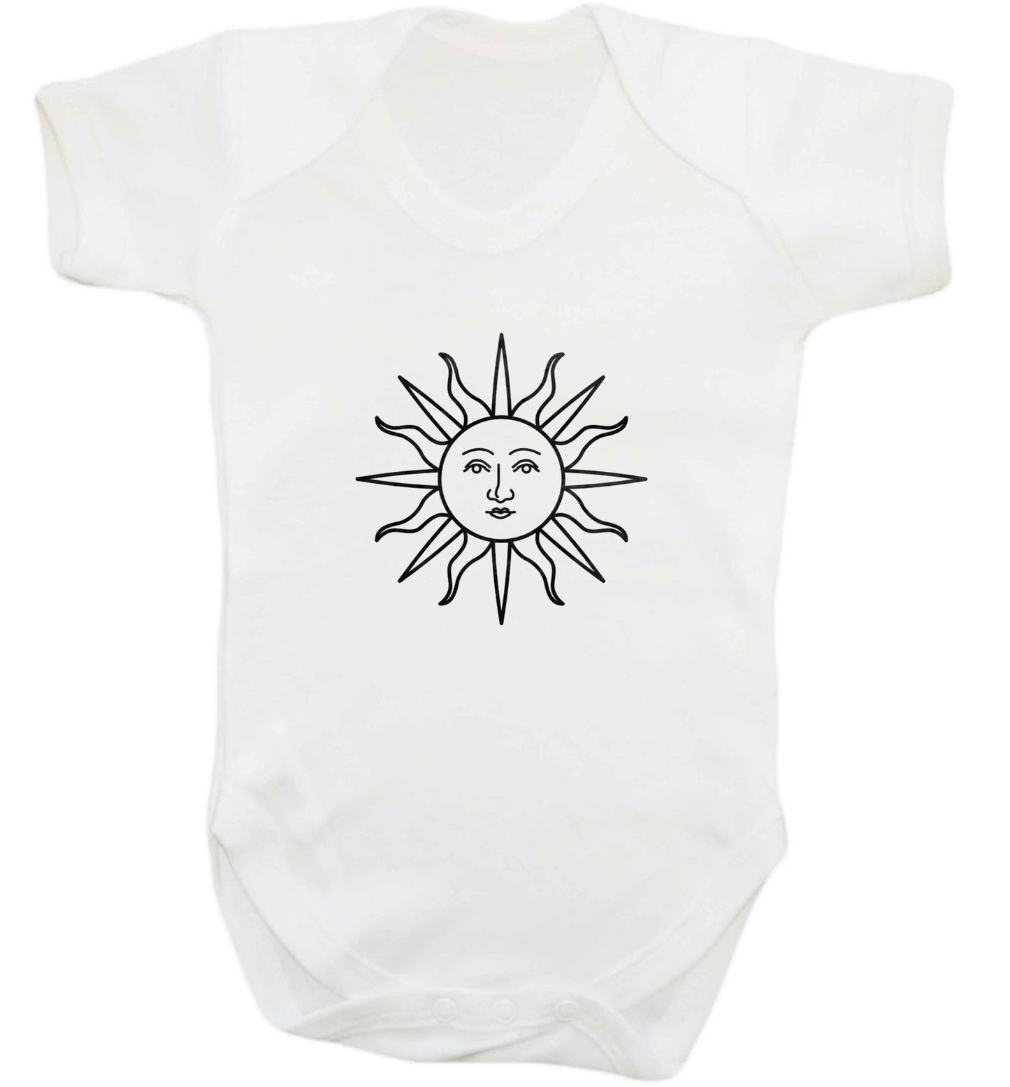 Sun face illustration baby vest white 18-24 months