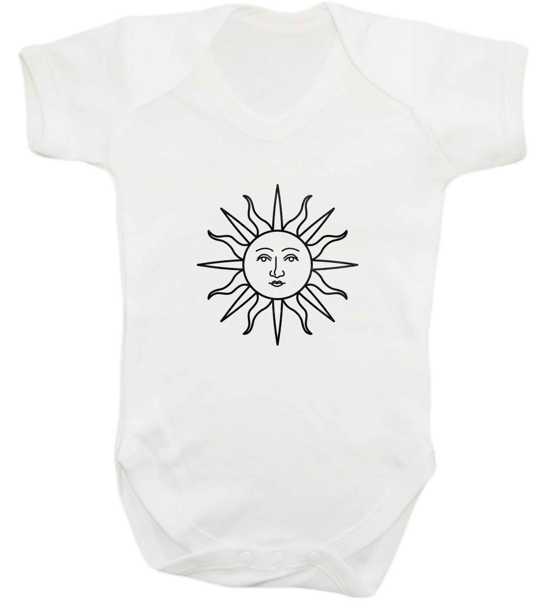 Sun face illustration baby vest white 18-24 months