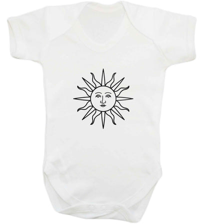 Sun face illustration baby vest white 18-24 months