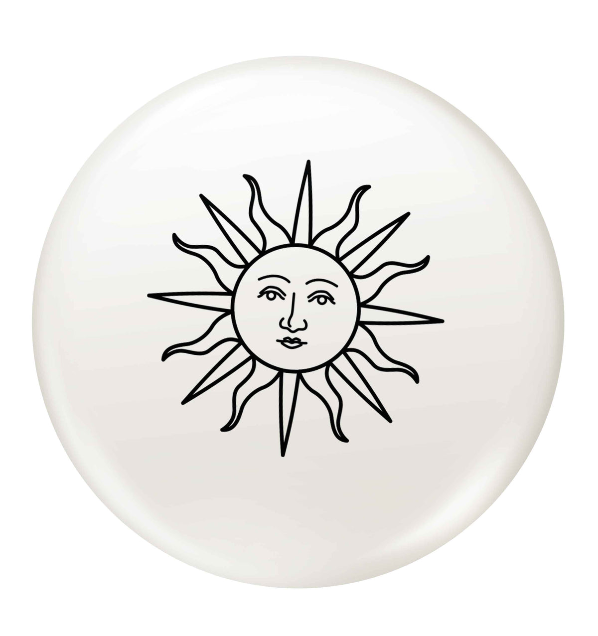 Sun face illustration small 25mm Pin badge