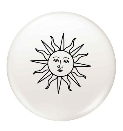 Sun face illustration small 25mm Pin badge