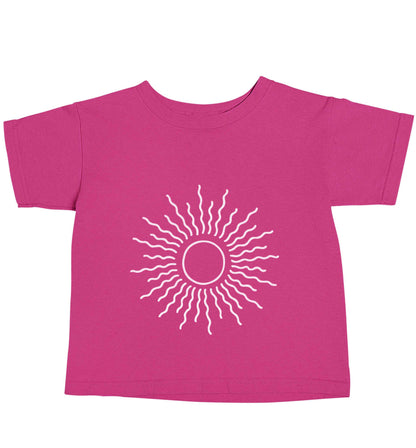 Sun illustration pink baby toddler Tshirt 2 Years