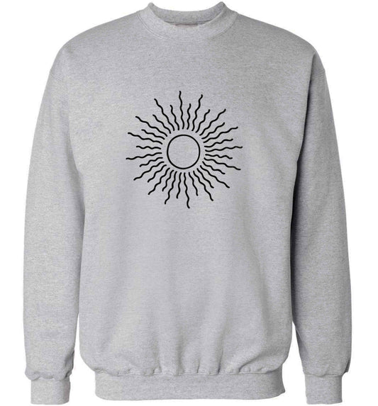 Sun illustration adult's unisex grey sweater 2XL
