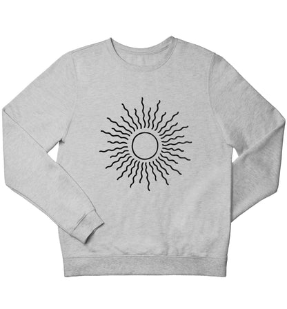 Sun illustration children's grey sweater 12-13 Years