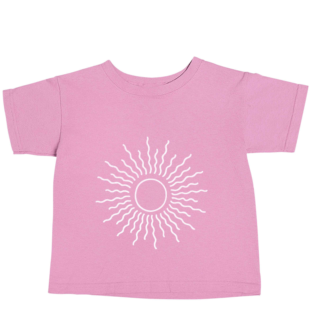 Sun illustration light pink baby toddler Tshirt 2 Years