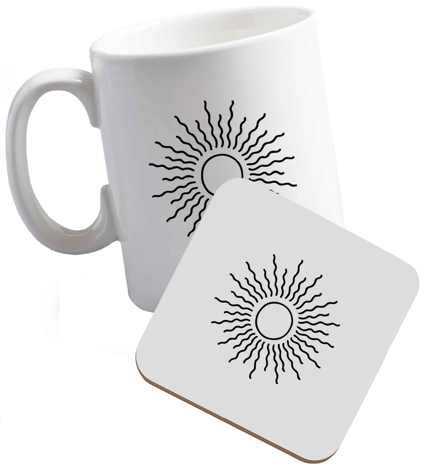 10 oz Tis The Season to Drink Whisky ceramic mug and coaster set right handed