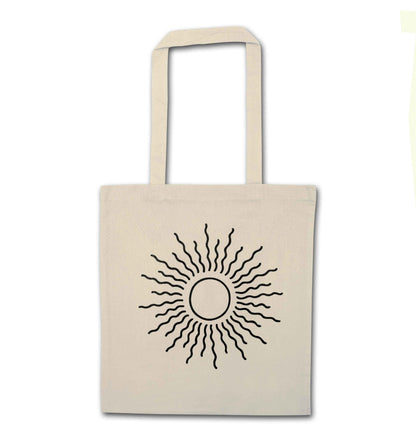 Sun illustration natural tote bag
