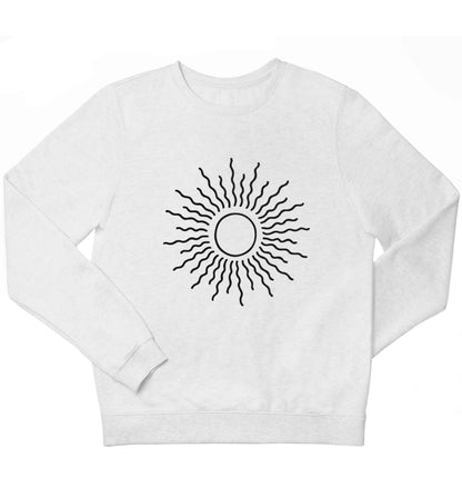 Sun illustration children's white sweater 12-13 Years