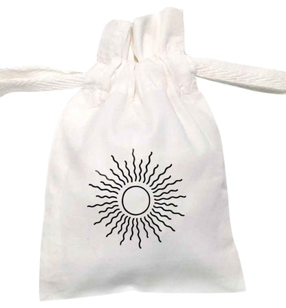 Sun illustration | XS - L | Pouch / Drawstring bag / Sack | Organic Cotton | Bulk discounts available!