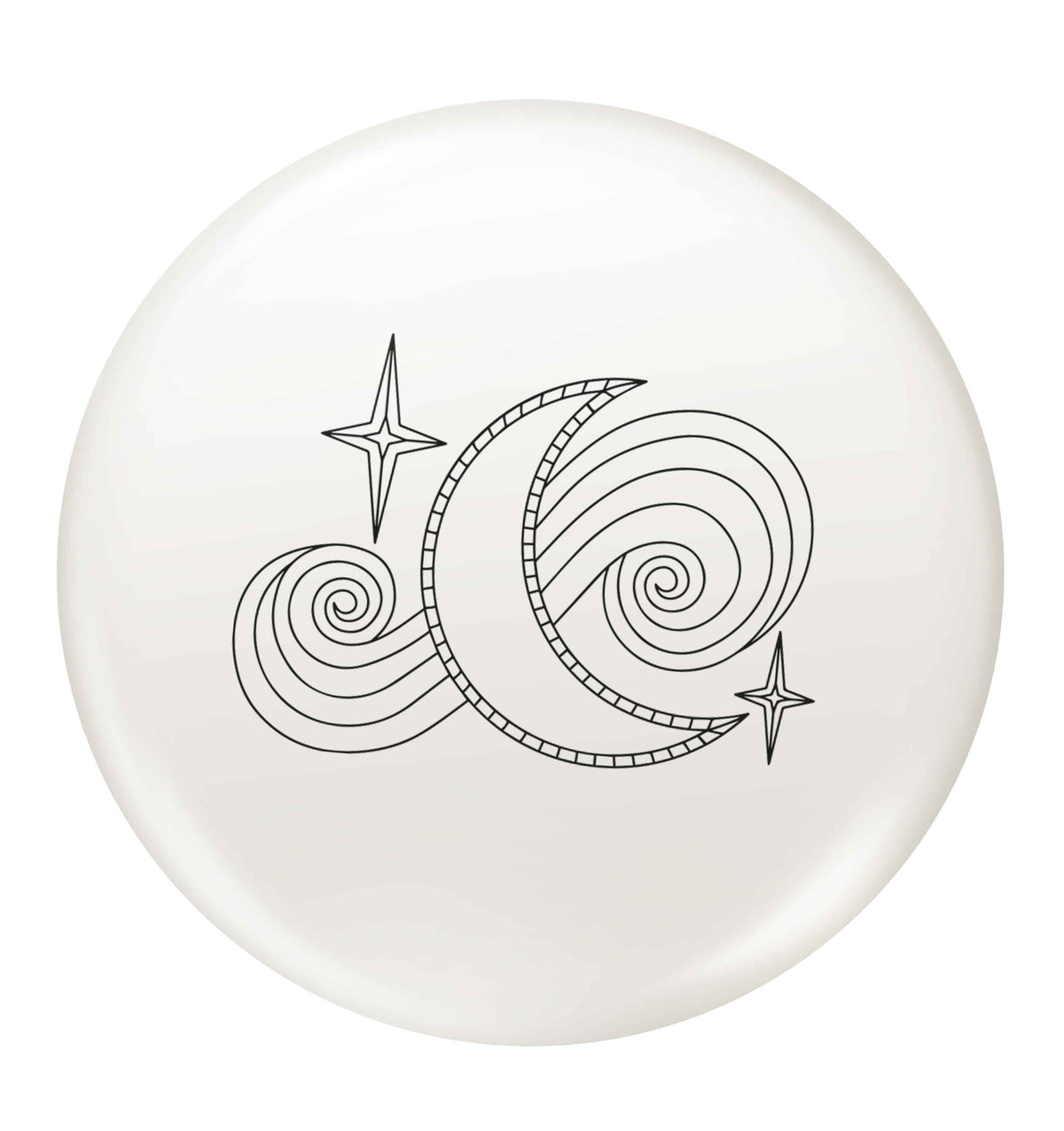 Moon and stars illustration small 25mm Pin badge