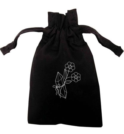 Crystal flower illustration | XS - L | Pouch / Drawstring bag / Sack | Organic Cotton | Bulk discounts available!
