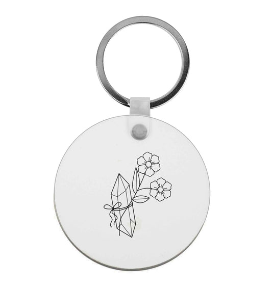 Crystal flower illustration | Keyring