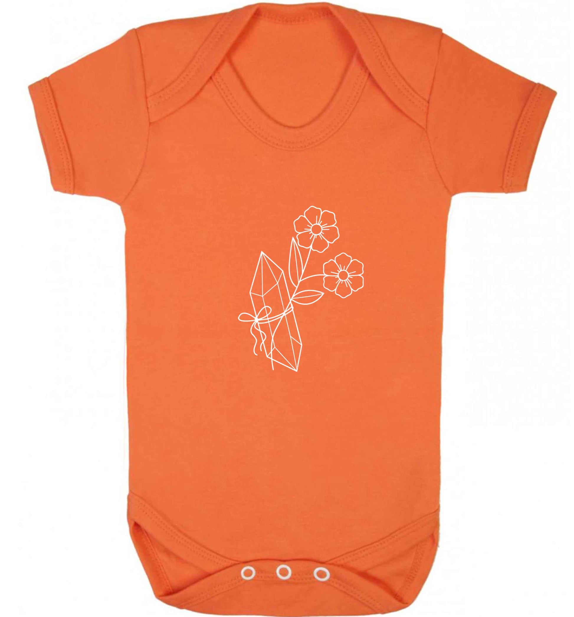Crystal flower illustration baby vest orange 18-24 months