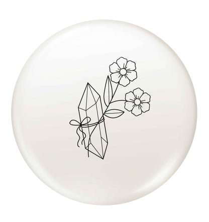 Crystal flower illustration small 25mm Pin badge