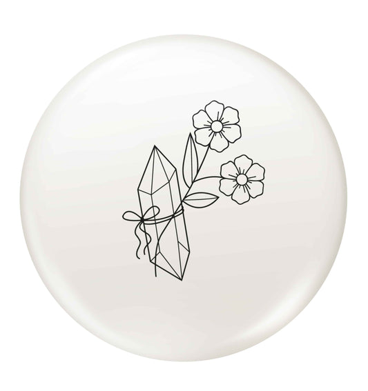 Crystal flower illustration small 25mm Pin badge