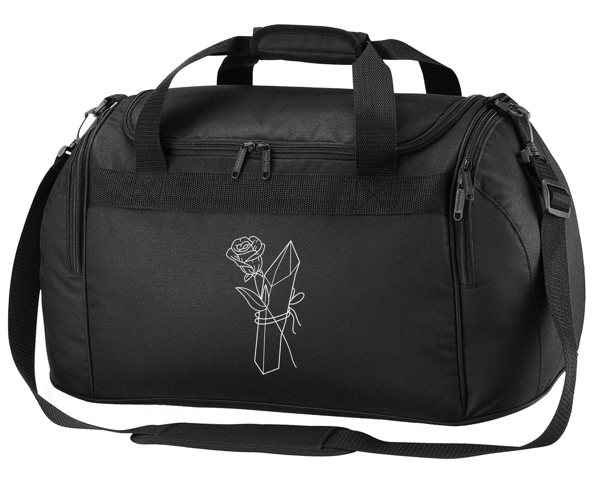 Rose crystal black holdall / duffel bag