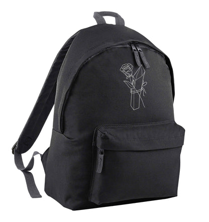Rose crystal black children's backpack