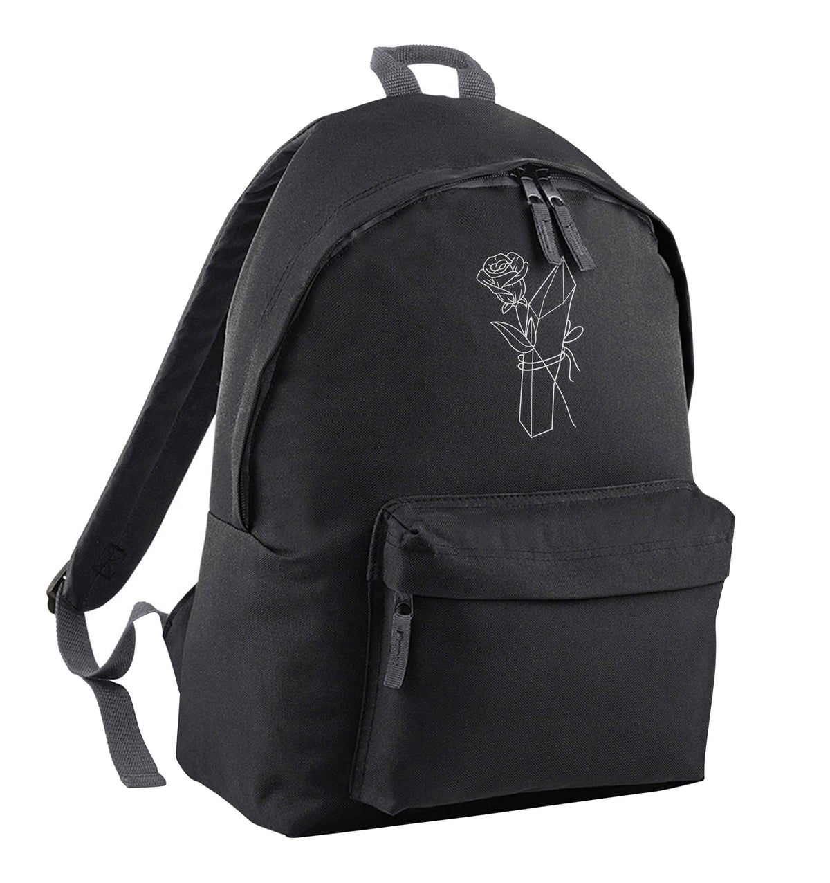 Rose crystal black adults backpack