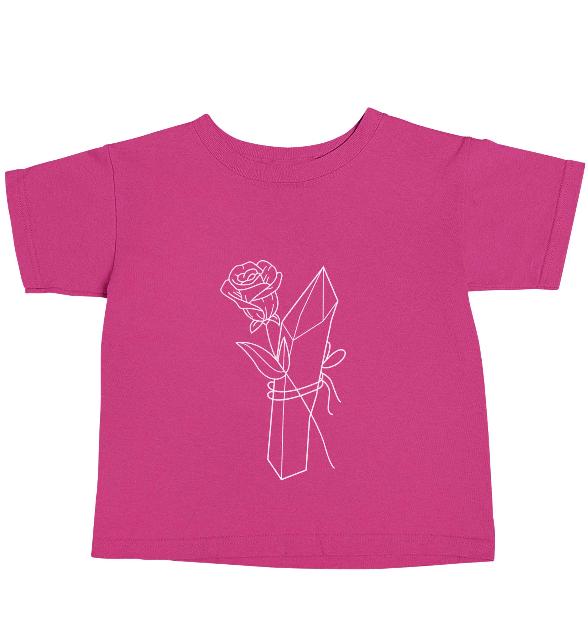 Rose crystal pink baby toddler Tshirt 2 Years