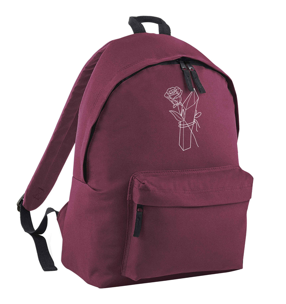 Rose crystal maroon children's backpack