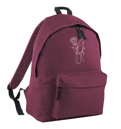Rose crystal maroon children's backpack