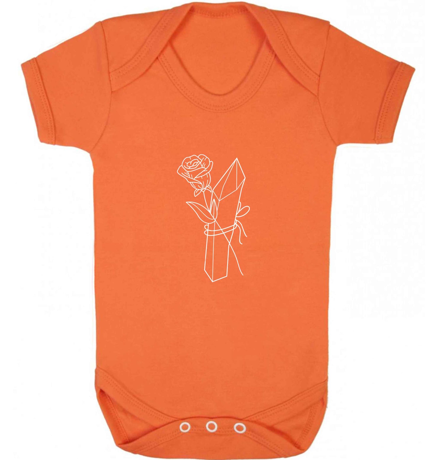 Rose crystal baby vest orange 18-24 months