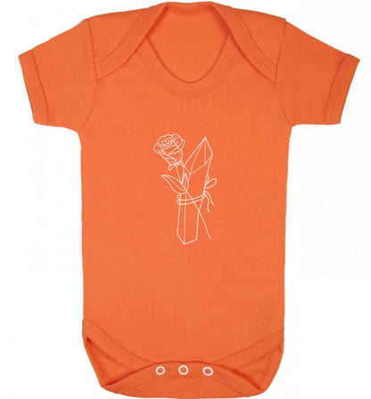 Rose crystal baby vest orange 18-24 months