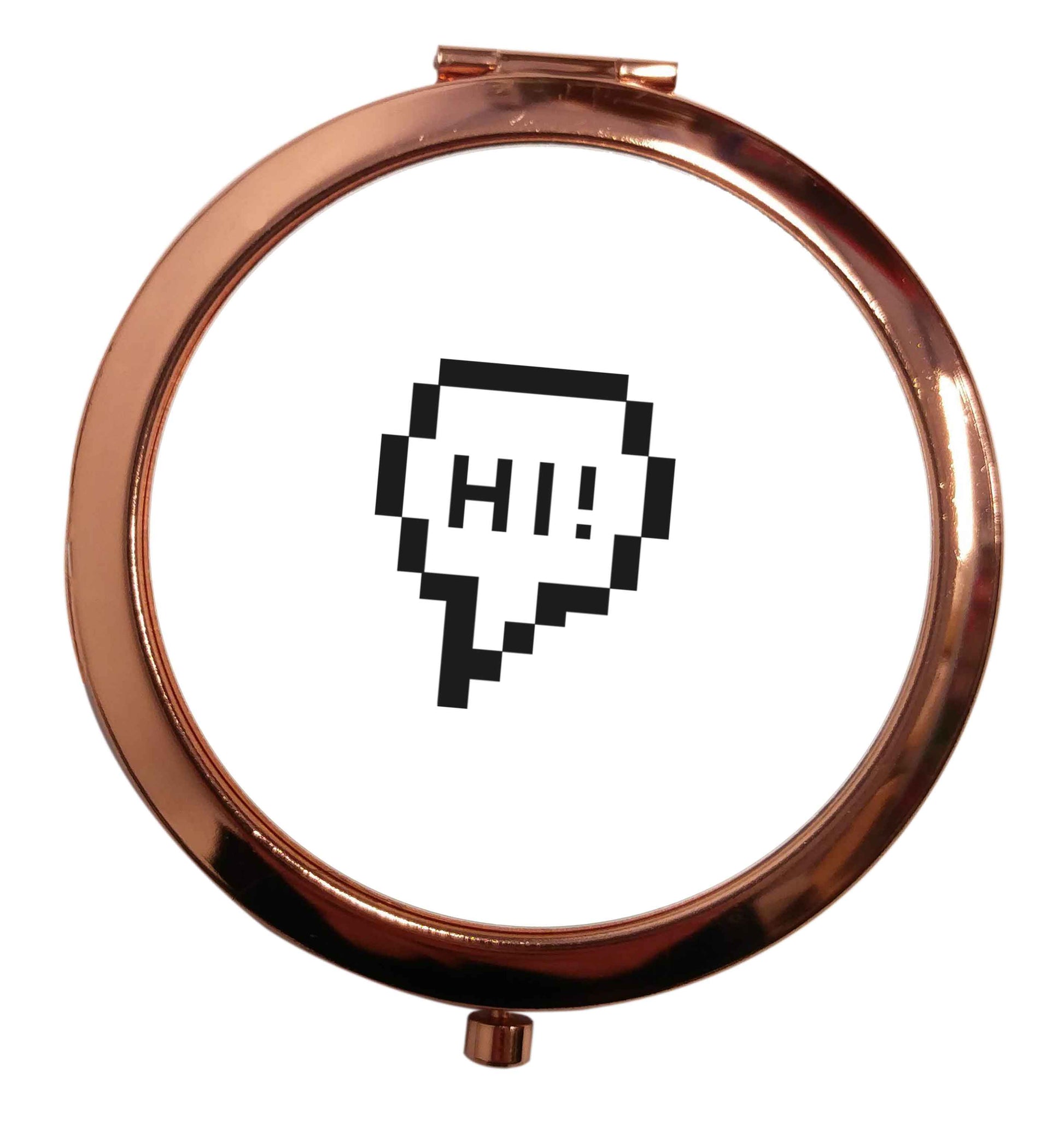 Hi rose gold circle pocket mirror