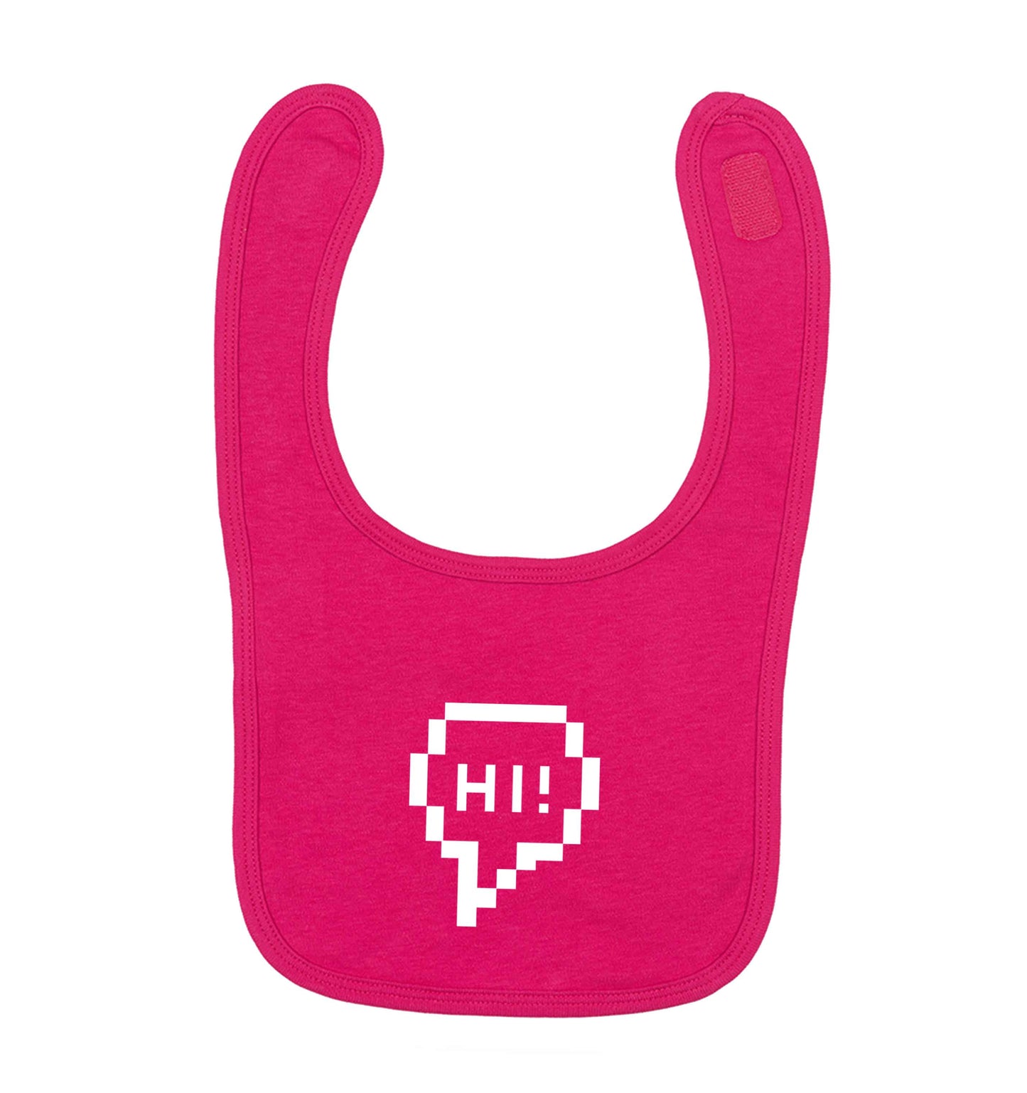 Hi dark pink baby bib