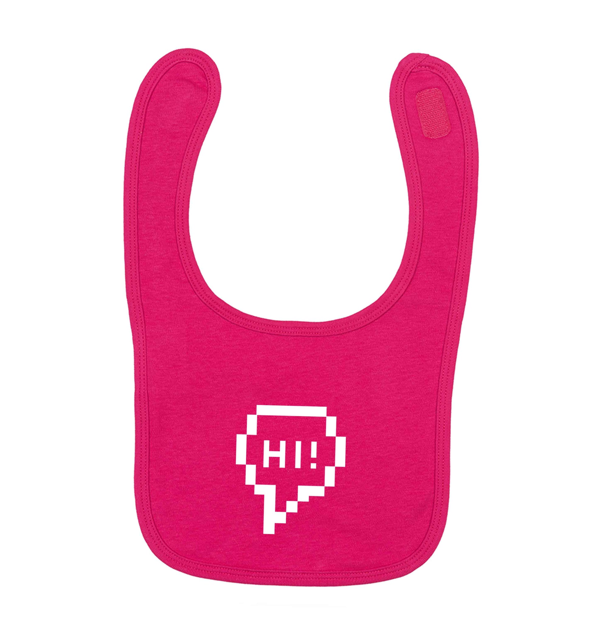 Hi dark pink baby bib