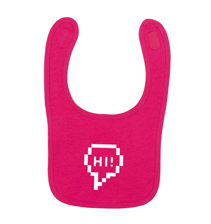 Hi dark pink baby bib