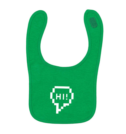 Hi green baby bib