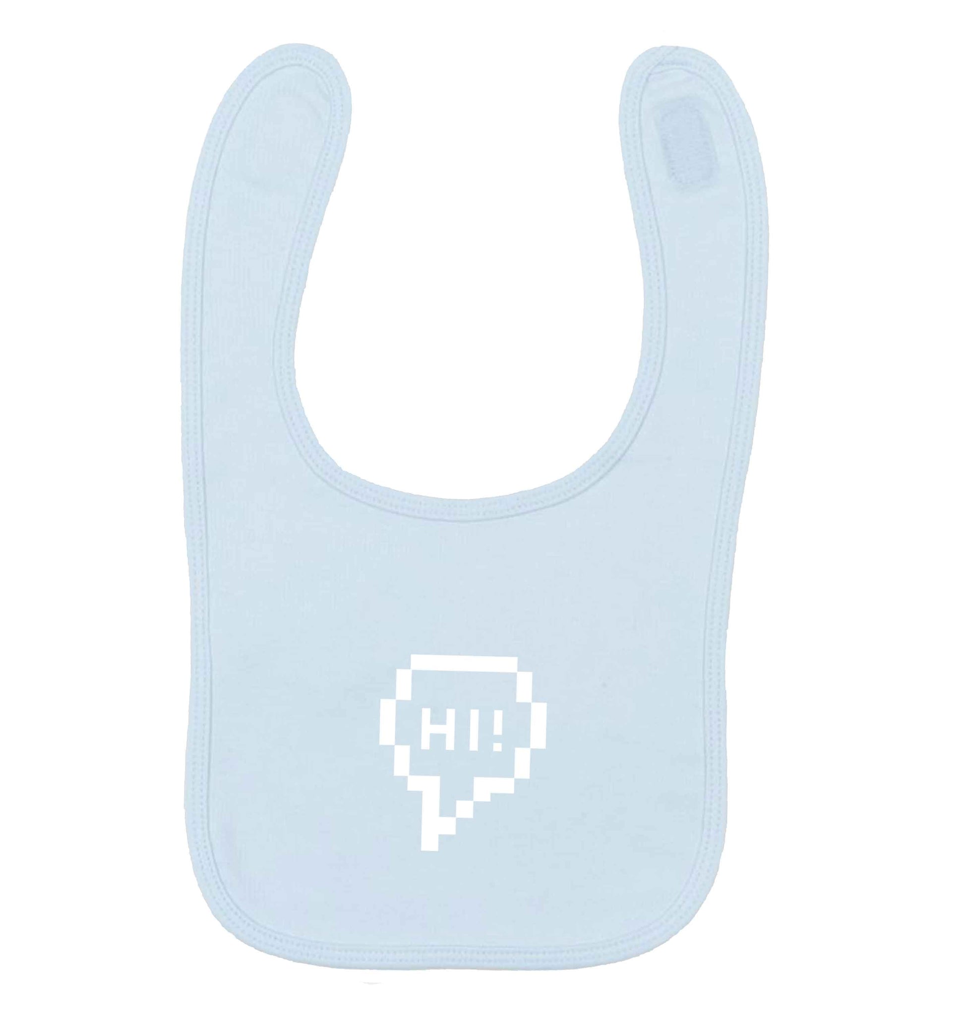 Hi pale blue baby bib