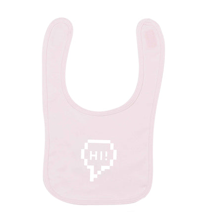 Hi pale pink baby bib