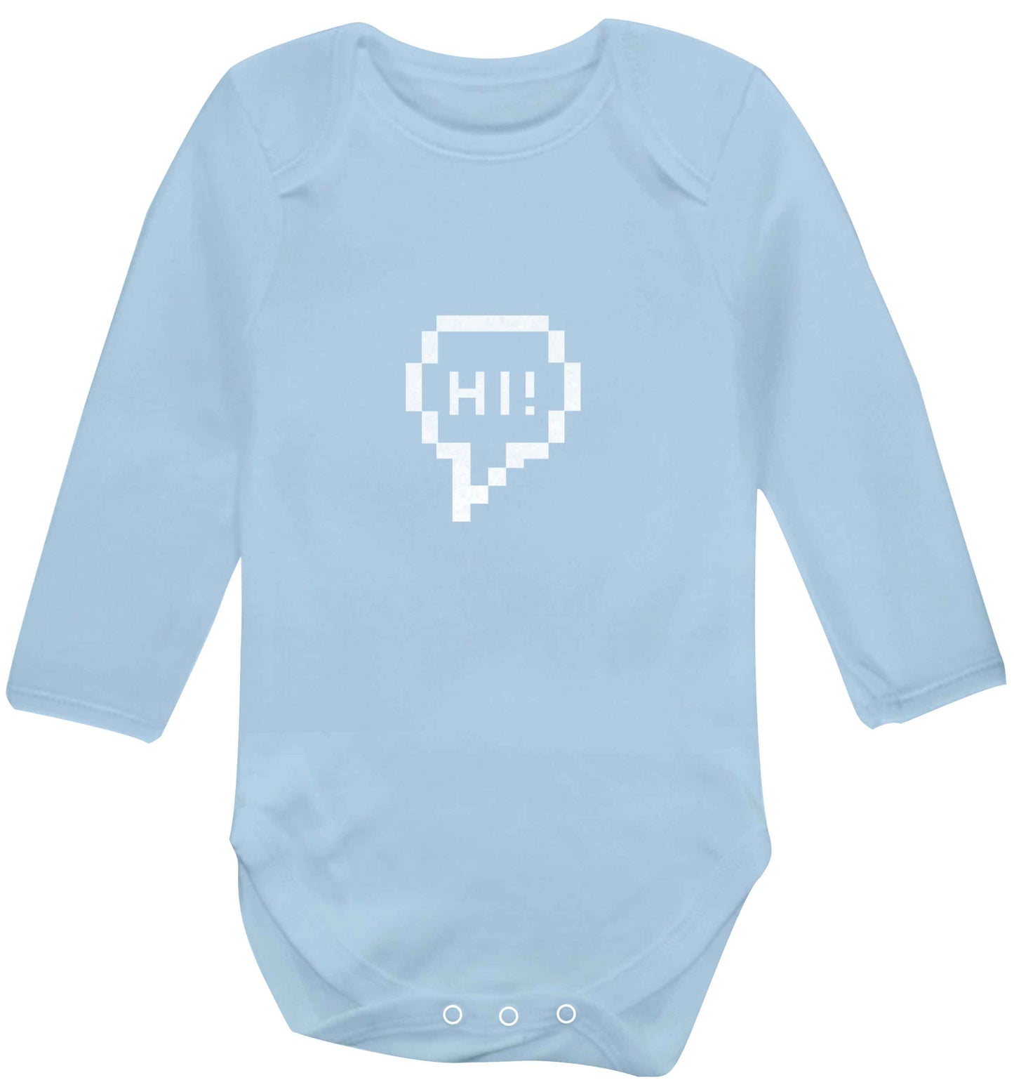 Hi baby vest long sleeved pale blue 6-12 months